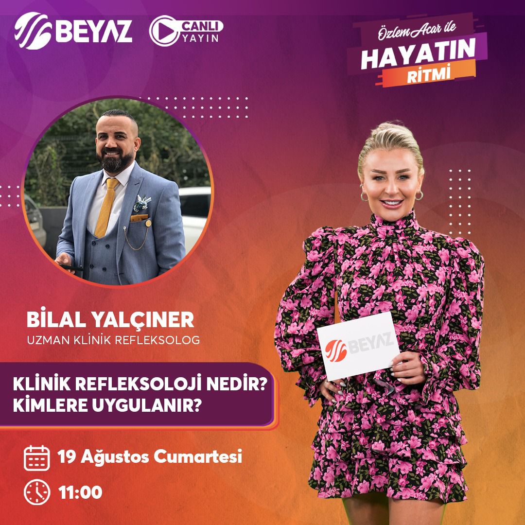 19 Ağustos 2023 Tarihinde Bilal Yalçıner Hocamız Beyaz TV Ekranlarında Olacaktır.