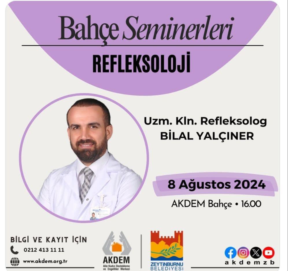 Bilal YALÇINER hocamız İstanbul Zeytinburnu Belediyesi AKDEM Bahçe Seminer